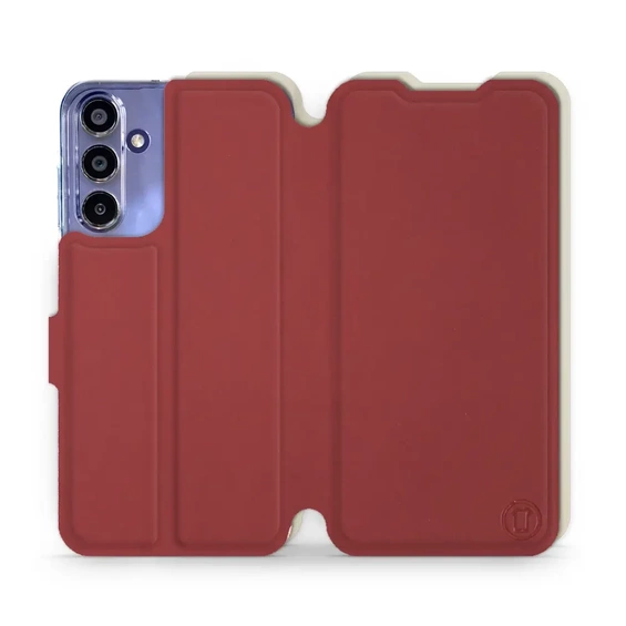 Etui Soft Touch do Samsung Galaxy A15 4G - wzór Zachodząca czerwień z platyną