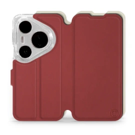 Etui Soft Touch do Huawei Pura 80 Pro - wzór Zachodząca czerwień z platyną