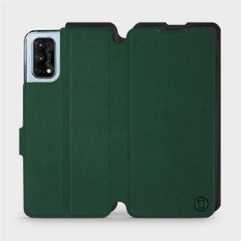 Etui Soft Touch do Realme 7 Pro - wzór Miejska zieleń z czernią