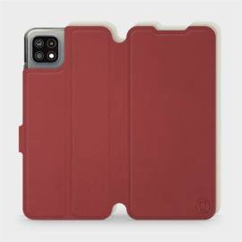 Etui Soft Touch do Samsung Galaxy A22 5G - wzór Zachodząca czerwień z platyną