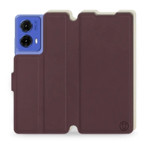Etui Soft Touch do Motorola Moto G85 5G - wzór Matowy burgund z platyną