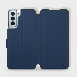 Etui Soft Touch do Samsung Galaxy S21 Plus - wzór Głęboki granat z platyną