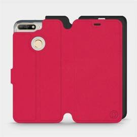 Etui Soft Touch do Huawei Y6 Prime 2018 - wzór Żywa czerwień z czernią