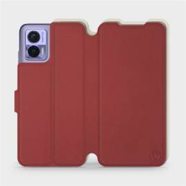 Etui Soft Touch do Motorola Edge 30 Neo - wzór Zachodząca czerwień z platyną