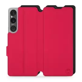 Etui Soft Touch do Sony Xperia 1 V - wzór Żywa czerwień z czernią