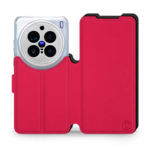 Etui Soft Touch do Vivo X200 Pro 5G - wzór Żywa czerwień z czernią