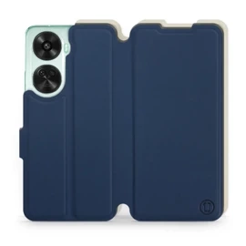 Etui Soft Touch do Huawei Nova 12 SE - wzór Głęboki granat z platyną