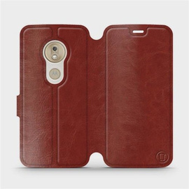 Etui do Motorola Moto G7 Play - wzór Brown&Gray