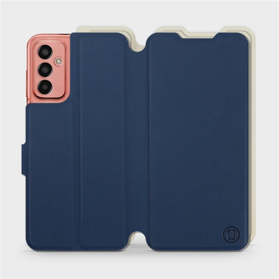 Etui Soft Touch do Samsung Galaxy M13 - wzór Głęboki granat z platyną