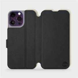 Etui Soft Touch do Apple iPhone 14 Pro Max - wzór Satynowa czerń z platyną