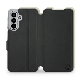 Etui Soft Touch do Samsung Galaxy A17 5G - wzór Satynowa czerń z platyną