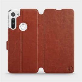 Etui do Motorola Moto G8 - wzór Brown&Gray
