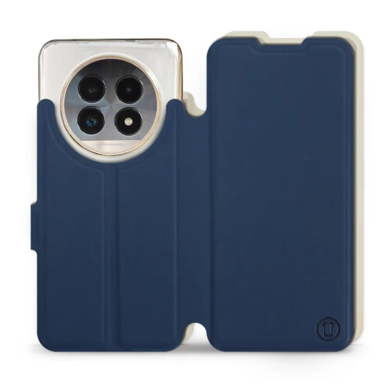 Etui Soft Touch do Realme 13 Pro - wzór Głęboki granat z platyną