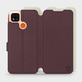 Etui Soft Touch do Xiaomi Redmi 9C - wzór Matowy burgund z platyną