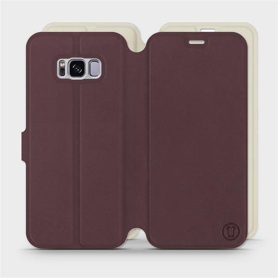 Etui Soft Touch do Samsung Galaxy S8 Plus - wzór Matowy burgund z platyną