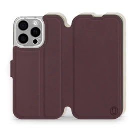 Etui Soft Touch do Apple iPhone 16 Pro - wzór Matowy burgund z platyną