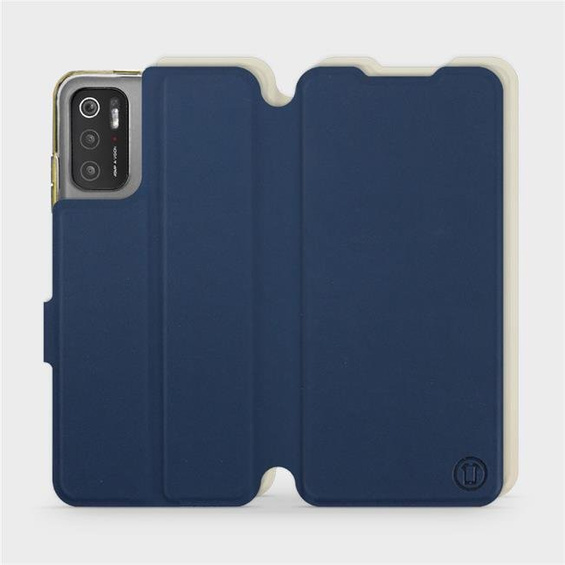 Etui Soft Touch do Xiaomi POCO M3 Pro 5G - wzór Głęboki granat z platyną