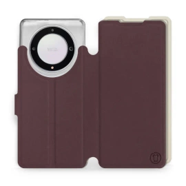 Etui Soft Touch do Huawei Honor Magic5 Lite 5G - wzór Matowy burgund z platyną