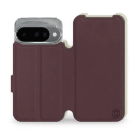 Etui Soft Touch do Google Pixel 10 - wzór Matowy burgund z platyną
