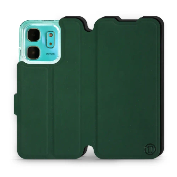 Etui Soft Touch do Infinix HOT 50i - wzór Miejska zieleń z czernią