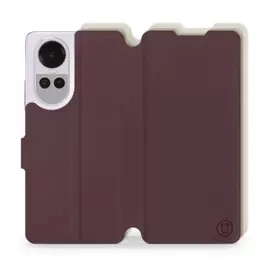Etui Soft Touch do OPPO Reno 10 Pro 5G - wzór Matowy burgund z platyną