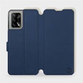 Etui Soft Touch do OPPO A74 - wzór Głęboki granat z platyną