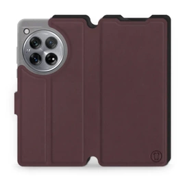 Etui Soft Touch do OnePlus 12R - wzór Matowy burgund z czernią