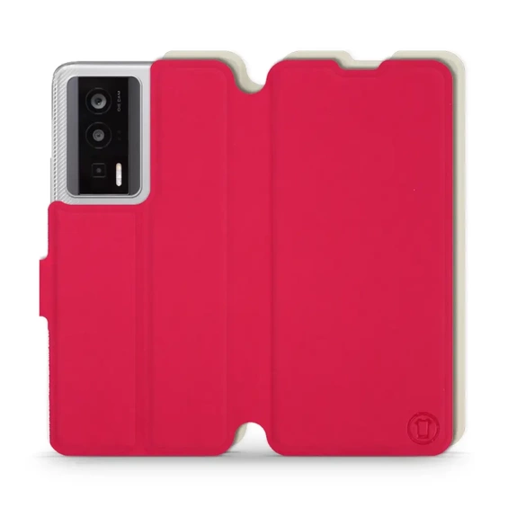 Etui Soft Touch do Xiaomi POCO F5 Pro - wzór Żywa czerwień z platyną