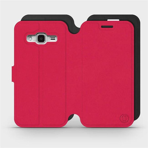 Etui Soft Touch do Samsung Galaxy J3 2016 - wzór Żywa czerwień z czernią