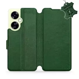 Etui ze skóry naturalnej do OnePlus Nord CE 3 Lite 5G - wzór Green Leather