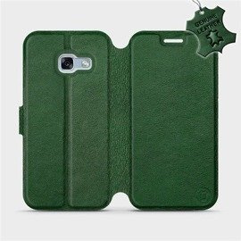 Etui ze skóry naturalnej do Samsung Galaxy A3 2017 - wzór Green Leather