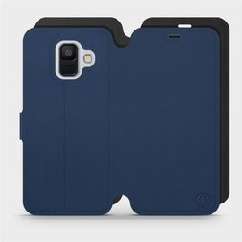 Etui Soft Touch do Samsung Galaxy A6 2018 - wzór Głęboki granat z czernią