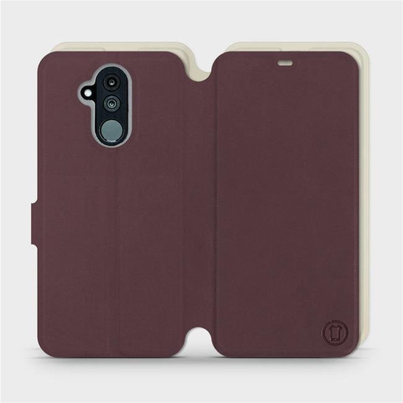 Etui Soft Touch do Huawei Mate 20 Lite - wzór Matowy burgund z platyną