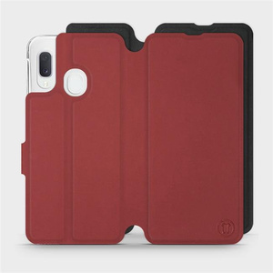 Etui Soft Touch do Samsung Galaxy A20e - wzór Zachodząca czerwień z czernią