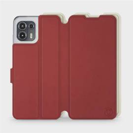Etui Soft Touch do Motorola Edge 20 Lite - wzór Zachodząca czerwień z platyną