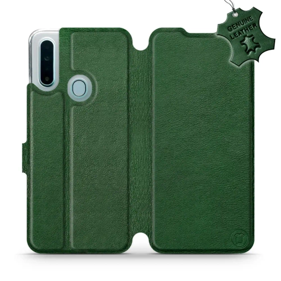 Etui ze skóry naturalnej do OPPO A31 - wzór Green Leather