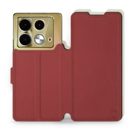 Etui Soft Touch do Infinix Note 40 - wzór Zachodząca czerwień z platyną