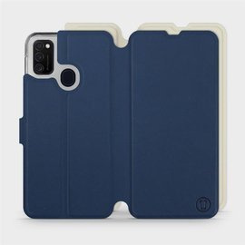 Etui Soft Touch do Samsung Galaxy M21 - wzór Głęboki granat z platyną