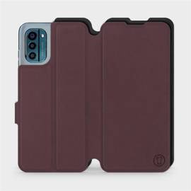 Etui Soft Touch do Nokia G21 - wzór Matowy burgund z czernią