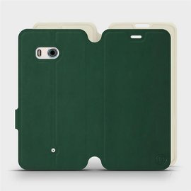 Etui Soft Touch do HTC U11 - wzór Miejska zieleń z platyną