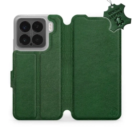 Etui ze skóry naturalnej do Xiaomi 15 - wzór Green Leather