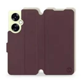 Etui Soft Touch do OnePlus Nord CE 3 Lite 5G - wzór Matowy burgund z platyną