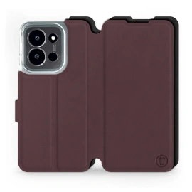 Etui Soft Touch do Xiaomi Poco C85 5G - wzór Matowy burgund z czernią