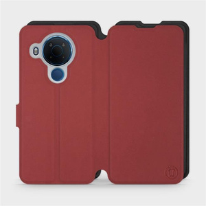 Etui Soft Touch do Nokia 5.4 - wzór Zachodząca czerwień z czernią