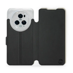 Etui Soft Touch do Huawei Honor Magic5 Pro 5G - wzór Satynowa czerń z platyną