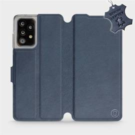 Etui ze skóry naturalnej do Samsung Galaxy A52S 5G - wzór Blue Leather