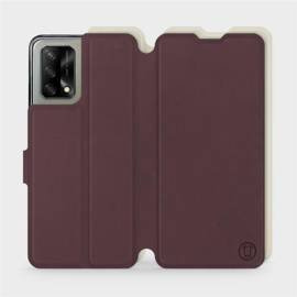 Etui Soft Touch do OPPO A74 - wzór Matowy burgund z platyną