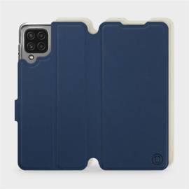 Etui Soft Touch do Samsung Galaxy M22 - wzór Głęboki granat z platyną
