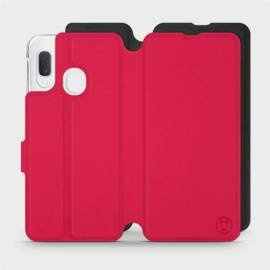 Etui Soft Touch do Samsung Galaxy A20e - wzór Żywa czerwień z czernią