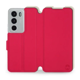 Etui Soft Touch do Realme C71 - wzór Żywa czerwień z platyną
